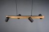 LAMPA WISZĄCA IMITACJA DREWNA DREWNOPODOBNA CZARNE REFLEKTORKI NAD STÓŁ DO KUCHNI JADALNI MARLEY 312490432 TRIO