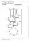 LAMPA WISZĄCA SZKLANA KULA DO KUCHNI SYPIALNI JADALNI LUCIDE JULIUS 34438/05/65
