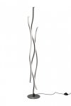 LAMPA PODŁOGOWA LED NOWOCZESNA CZARNA ALUMINIUM SZCZOTKOWANE DO SALONU BLAZE 441210305 TRIO