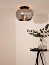 LAMPA SUFITOWA PLAFON SZKLANY GRAFITOWY KLOSZ SZKLANY LUCIDE JUDI 45177/30/65