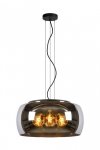 LAMPA WISZĄCA SZKLANA GLAMOUR DYMIONY SZKLANY KLOSZ GRAFITOWY LUCIDE OLIVIA 45401/50/65