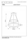 LAMPA WISZĄCA KOŁA RINGI NOWOCZESNA LED LUCIDE VIDAL 46403/92/02