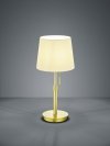 LAMPKA NOCNA ZŁOTA Z BIAŁYM ABAŻUREM Z WŁĄCZNIKIEM NA SZNURECZKU DO SALONU SYPIALNI LYON 509100108 TRIO