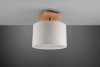 LAMPA SUFITOWA PLAFON BOHO ABAŻUR  Z TKANINY Z DREWNEM DO SALONU SYPIALNI ELMAU 602100130 TRIO