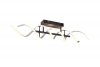 LAMPA SUFITOWA CZARNO SREBRNA SALONU NOWOCZESNA FALA LED ALUMINIUM SZCZOTKOWANE SEQUENCE 641810205 TRIO