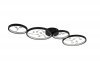 LAMPA SUFITOWA LED CZARNA NOWOCZESNA Z KRYSZTAŁKAMI DEKORACYJNA DO SALONU SYPIALNI POKOJU GROOVY 642110432 TRIO