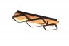 PLAFON DREWNIANY LAMPA SUFITOWA Z DREWNEM LED CZARNE ROMBY DO SALONU SYPIALNI KUCHNI RAMA 643210332 TRIO