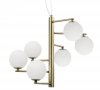 LAMPA WISZĄCA ZŁOTA MOSIĄDZ BIAŁE SZKLANE KULE DO SALONU SYPIALNI KUCHNI LUCES EXCLUSIVAS TALCA LE41793