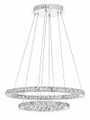 LAMPA WISZĄCA RING KRYSZTAŁOWY CHROM W STYLU GLAMOUR LUCES EXCLUSIVAS CEDEIRA LE42313