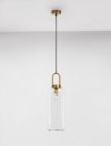 LAMPA WISZĄCA SZKLANA ZŁOTA MOSIĄDZ DO SALONU KUCHNI JADALNI NAD STÓŁ LUCES EXCLUSIVAS BANES LE42652