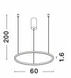 LAMPA WISZĄCA KOŁO RING OBRĘCZ LED NOWOCZESNA DO KUCHNI JADALNI SALONU LUCES EXCLUSIVAS TOLUCA LE42777