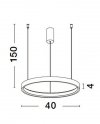LAMPA WISZĄCA LED RING KOŁO OBRĘCZ DO SALONU JADALNI KUCHNI LUCES EXCLUSIVAS ZACAPU LE42792