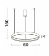 LAMPA WISZĄCA LED RING KOŁO OBRĘCZ DO SALONU JADALNI KUCHNI LUCES EXCLUSIVAS ZACAPU LE42796