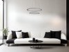 LAMPA WISZĄCA LED CZARNE KOŁA RINGI DEKORACYJNE GLAMOUR DO SALONU SYPIALNI LUCES EXCLUSIVAS TEPIC LE42821