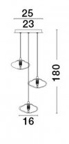 LAMPA WISZĄCA SZKLANA ZŁOTA NOWOCZESNA DO SALONU SYPIALNI KUCHNI LUCES EXCLUSIVAS NAYARIT LE42900