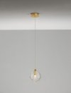 LAMPA WISZĄCA ZŁOTA SZKLANA KULA NOWOCZESNA GLAMOUR LUCES EXCLUSIVAS CABRAL LE42906