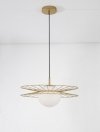 LAMPA NOWOCZESNA KULA BIAŁA DO SALONU SYPIALNI LUCES EXCLUSIVAS MORELOS LE42940