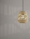 LAMPA WISZĄCA NATURAL EKO RATTANOWA DO SALONU JADALNI KUCHNI W STYLU BOHO LUCES EXCLUSIVAS REYNOSA LE42949