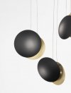 LAMPA WISZĄCA CZARNO ZŁOTA DEKORACYJNA POTRÓJNA NA KOLE  LED NOWOCZESNA DO SALONU JADALNI KUCHNI NAD STÓŁ LUCES EXCLUSIVAS BACA LE43231