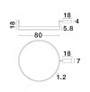 LAMPA WISZĄCA LED KOŁO RING OBRĘCZ NOWOCZESNA DO SALONU SYPIALNI KUCHNI JADALNI LUCES EXCLUSIVAS JACA LE43272