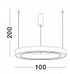 LAMPA WISZĄCA RING KOŁO OBRĘCZ LED DO SALONU JADALNI KUCHNI NAD STÓŁ WYSPĘ LUCES EXCLUSIVAS MILPA LE43282