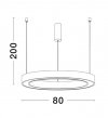 LAMPA WISZĄCA RING KOŁO OBRĘCZ LED DO SALONU JADALNI KUCHNI NAD STÓŁ WYSPĘ LUCES EXCLUSIVAS MILPA LE43287