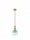 LAMPA WISZĄCA SZKLANA KOLOROWY KLOSZ LUCES EXCLUSIVAS BALAM LE43396