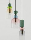 LAMPA WISZĄCA SZKLANA KOLOROWE KLOSZE KOLOROWA DO SALONU JADALNI KUCHNI NA KOLE LUCES EXCLUSIVAS BALAM LE43400