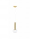 LAMPA WISZĄCA ZŁOTA MOSIĄDZ SZKLANA DO KUCHNI JADALNI SALONU NAD STÓŁ WYSPĘ LUCES EXCLUSIVAS BAJOS LE43652