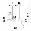 LAMPA WISZĄCA KULE SZKLANE KLOSZE DO SALONU SYPIALNI KUCHNI JADALNI NAD STÓŁ LUCES EXCLUSIVAS PARLA LE43673