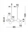 LAMPA WISZĄCA KULE SZKLANE KLOSZE DO SALONU SYPIALNI KUCHNI JADALNI NAD STÓŁ LUCES EXCLUSIVAS PARLA LE43676