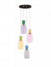 LUCES EXCLUSIVAS PERENE LE44468 LAMPA WISZĄCA KOLORWE KLOSZE