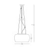 LAMPA WISZĄCA KRYSZTAŁOWA SZKLANA Z KRYSZTAŁKAMI W STYLU GLAMOUR DO SALONU SYPIALNI CHROM SMOKY P0076-05L-F4FZ CRYSTAL ZUMALINE