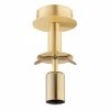 LAMPA SUFITOWA PLAFON ZŁOTY MOSIĄDZ SZCZOTKOWANY KULA BIAŁA 25CM GLAMOUR DO SALONU POKOJU KUCHNU ŁAZIENKI ARGON PALOMA 8505