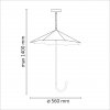 GOLDLUX POLUX PARASOL 310385 LAMPA WISZĄCA DEKORACYJNA DESINGERSKA CZARNA