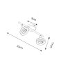 ZUMA LINE LED16032A-2TU DRISO LAMPA SUFITOWA SPOT CHROM KOŁA