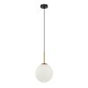 ITALUX DEORE PND-5578-1S-BRO-BK LAMPA WISZĄCA CZARNO ZŁOTA KULA BIAŁA 20CM