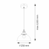 POLUX INKOM 316196 LAMPA WISZĄCA SZKANA BURSZTYNOWA CZARNA MOSIĄDZ 25CM