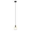 ITALUX LAMEZIA PND-67594-1-BRO+CL LAMPA WISZĄCA SZKLANY KLOSZ DO SALONU 