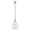 LAMPA WISZĄCA SZKLANA TRANSPARENTNA ZŁOTA MOSIĄDZ ARGON SANTANA 4045