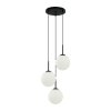 ITALUX DEORE PND-5578-3S-BK LAMPA WISZĄCA NA KOLE CZARNA  KULE BIAŁE 