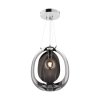 LAMPA WISZĄCA CHROM SZKLANA CZARNY KLOSZ P19066B-D38 MOON ZUMA LINE