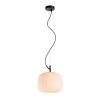 ITALUX REUS PND-64536A-M-BL-OPA LAMPA WISZĄCA BIAŁA SZKLANA NA CZARNYM ZWISIE