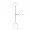 ALDEX WHITE PEARL 2 BRASS L 1113PL_H40 LAMPA WISZĄCA MOSIĄDZ PATYNA BIAŁE KULE
