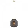 LAMPA WISZĄCA SZKLANA ZOTA Z PODWÓJNYM KLOSZEM GRAFITOWA Z KLOZEM DYMNYM NOWOCZESNA DO SALONU KUCHNI ARGON GLEN 4677