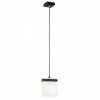 LAMPA WISZĄCA CZARNO ZŁOTA SZKLANY BIAŁY KLOSZ NAD STÓŁ BAR WYSPĘ DO KUCHNI FADALNI ARGON CANOA 8276