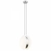 LAMPA WISZĄCA SZKLANA CHROM DEKORACYJNA NAD STÓŁ DO SALONU KUCHNI JADALNI BUFFALO 4678