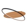 ITALUX PORASO PLF-93439-12W-WO LAMPA SUFITOWA PLAFON Z DREWNEM KOŁO CZARNE