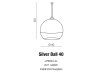 AZZARDO SILVER BALL 40 AZ0734 LAMPA WISZĄCA ELEGANCKA NOWOCZESNA CHROM DUŻA