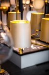 LAMPA WISZĄCA ZŁOTA BEŻOWA SATYNA DO SYPIALNI ŻYRANDOL DUŻY DO SALONU MOSIĘŻNY ZŁOTY SZCZOTKOWANY BEŻOWE ABAŻURY KLASYCZNY GLAMOUR ARGON PRINCETON 2187